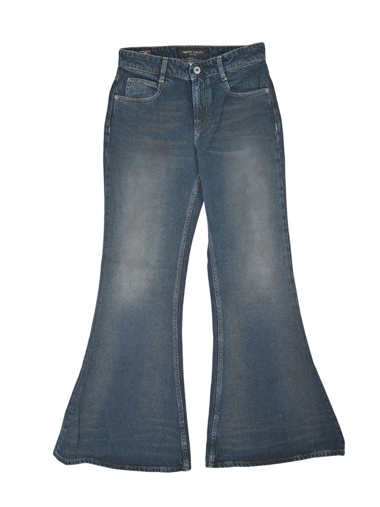Miss Sixty Flared Leg Jeans In Blue